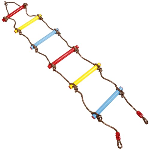 DIKACA kinderleiter kletterleiter für Outdoor für Kletterleiter für Spielplatz Kinderkletterseil Slackline-Kit Hängeleiter für den Außenbereich Leiterseil Eisen von DIKACA