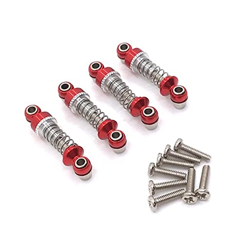 DINESA 4 Stück Metall-Dämpfer für 284131 K969 K979 K989 K999 P929 P939 1/28 Teile für RC-Auto, Rot von DINESA