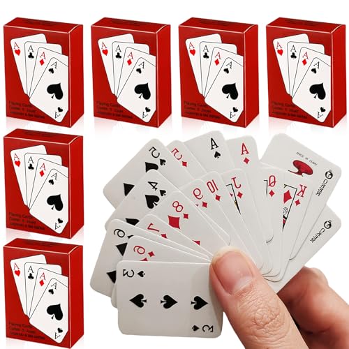 3 Decks Spielkarten, Mini Pokerkarten Kleine Spielkarten Mini Kartenspiel Doppelkopf Spielkarten Miniatur Pokerkarten Zauberkarten für Kinder Erwachsene Familien Party Kartenspiel Karten Reisespiel von DINGFENG