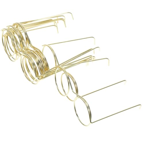 DINHEAROM 10st Mini-brillenspielzeug Minibrille Für Puppen Mädchen Miniatur-puppengläser Puppenhauszubehör Brillen Für Puppen Bausatz Sonnenbrille Kreisbrille Mini-Lesebrille Stahl Golden von DINHEAROM