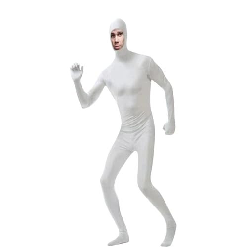 DINNIWIKL Full Bodysuit Unisex Spandex Stretch Adult Costume Disappearing Man Body Suit Open Face Costume Halloween Bodysuit, Catsuit Ganzkörperanzug Cosplay Ganzkörper-Overall von DINNIWIKL