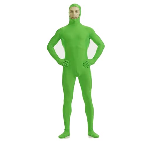 DINNIWIKL Full Bodysuit Unisex Spandex Stretch Adult Costume Disappearing Man Body Suit Open Face Costume Halloween Bodysuit, Catsuit Ganzkörperanzug Cosplay Ganzkörper-Overall von DINNIWIKL