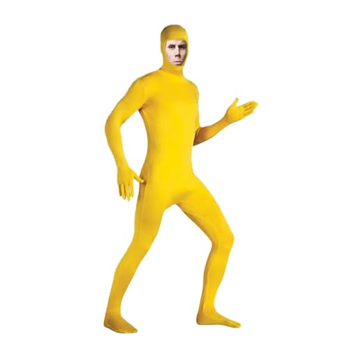 DINNIWIKL Full Bodysuit Unisex Spandex Stretch Adult Costume Disappearing Man Body Suit Open Face Costume Halloween Bodysuit, Catsuit Ganzkörperanzug Cosplay Ganzkörper-Overall von DINNIWIKL