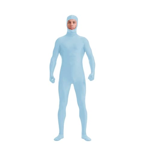 DINNIWIKL Full Bodysuit Unisex Spandex Stretch Adult Costume Disappearing Man Body Suit Open Face Costume Halloween Bodysuit, Catsuit Ganzkörperanzug Cosplay Ganzkörper-Overall von DINNIWIKL