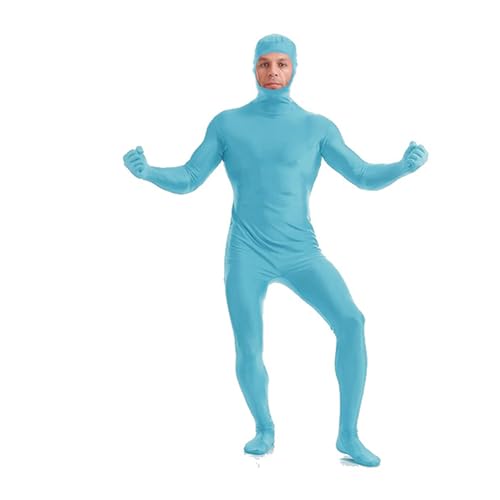 DINNIWIKL Full Bodysuit Unisex Spandex Stretch Adult Costume Disappearing Man Body Suit Open Face Costume Halloween Bodysuit, Catsuit Ganzkörperanzug Cosplay Ganzkörper-Overall von DINNIWIKL