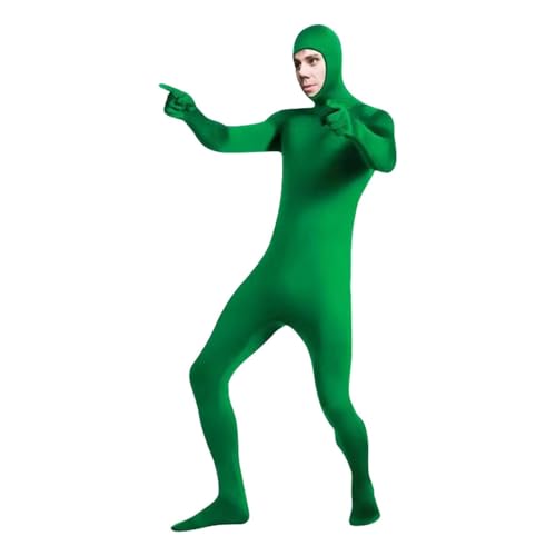 DINNIWIKL Full Bodysuit Unisex Spandex Stretch Adult Costume Disappearing Man Body Suit Open Face Costume Halloween Bodysuit, Catsuit Ganzkörperanzug Cosplay Ganzkörper-Overall von DINNIWIKL