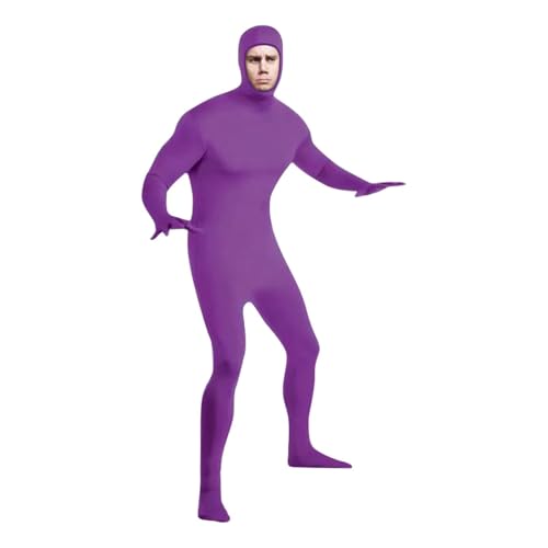 DINNIWIKL Full Bodysuit Unisex Spandex Stretch Adult Costume Disappearing Man Body Suit Open Face Costume Halloween Bodysuit, Catsuit Ganzkörperanzug Cosplay Ganzkörper-Overall von DINNIWIKL