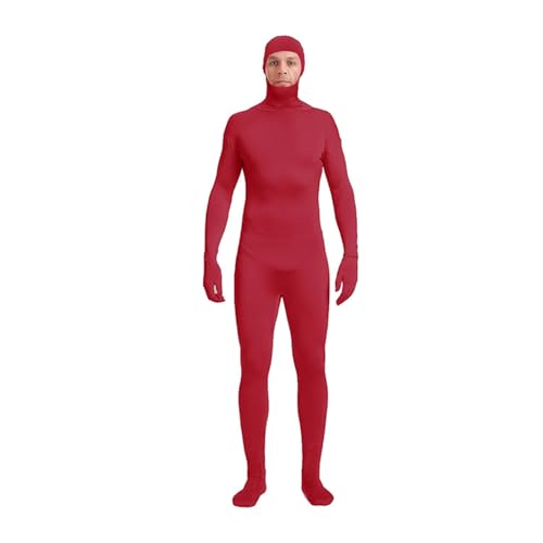 DINNIWIKL Full Bodysuit Unisex Spandex Stretch Adult Costume Disappearing Man Body Suit Open Face Costume Halloween Bodysuit, Catsuit Ganzkörperanzug Cosplay Ganzkörper-Overall von DINNIWIKL