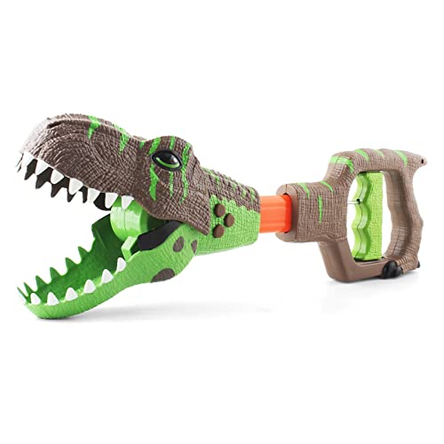 DINOBROS Dinosaur Chomper Toys for Kids with 3 Roar Sounds and Light Jurassic Dinosaurs Grabber Claw T-Rex Snapper Fun Robot Hand Pincher Dino Game von DINOBROS