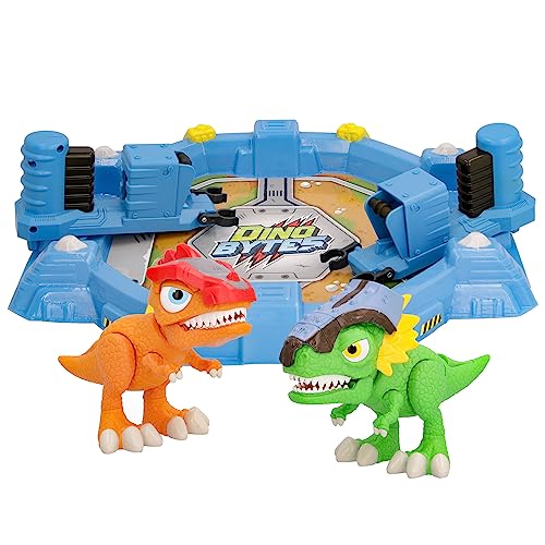 DINOBYTES Battle Arena Actionfigur: EIN Kampfspielset, das Zwei Dinos und Griffe enthält, um den Dino zu kontrollieren und einen Biss freizugeben. Geschenkspielzeug für Mädchen und Jungen ab 3 Jahren von DINOBYTES