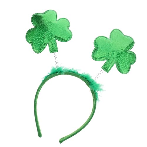 DINSOAVR Leprechaun Irish Shamrock Kopfbedeckung Stirnband Irish Day Gefiedert Foto Requisiten Party Cosplay Kostüme Tanzparty von DINSOAVR