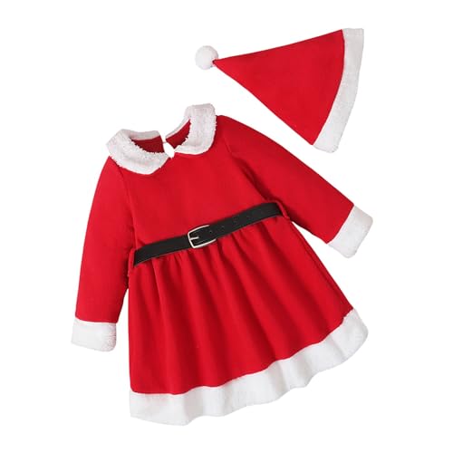 DINSOAVR Weihnachtskostüm Mit Für Baby Festival Kleinkind Langärmelig Weihnachtsmann Kleid Kleidung Cosplay Kostüm Urlaubsoutfit von DINSOAVR