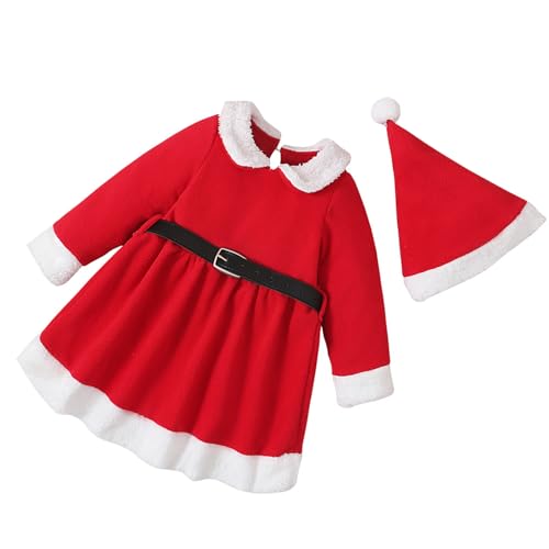 DINSOAVR Weihnachtskostüm Mit Für Baby Festival Kleinkind Langärmelig Weihnachtsmann Kleid Kleidung Cosplay Kostüm Urlaubsoutfit von DINSOAVR