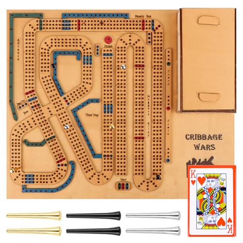 Cribbage Wars Brettspiel, Lustiges Cribbage Brettspielset,klassisches Cribbage Wars Spiel, Strategie Cribbage Krieg Spiel, Brettspiele Erwachsene, Board Games Mit Familie Und Freunden von DINSONG