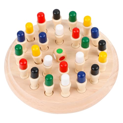 Memory Schach Holz Kinder, Gedächtnis Schach Lernspielzeug, Brettspiel aus Holz, Gedächtnis Schach lernspielzeug, Hölzernes Gedächtnis-Schach, Brettspiele Hölzerne Gedächtnisspiele für Kinder von DINSONG