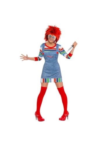 DISBACANAL Blaues Frauen Chucky Kostüm für Halloween Feste - M von DISBACANAL