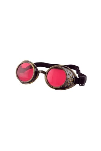 DISBACANAL Rote Steampunk Brille für Kostüme von DISBACANAL