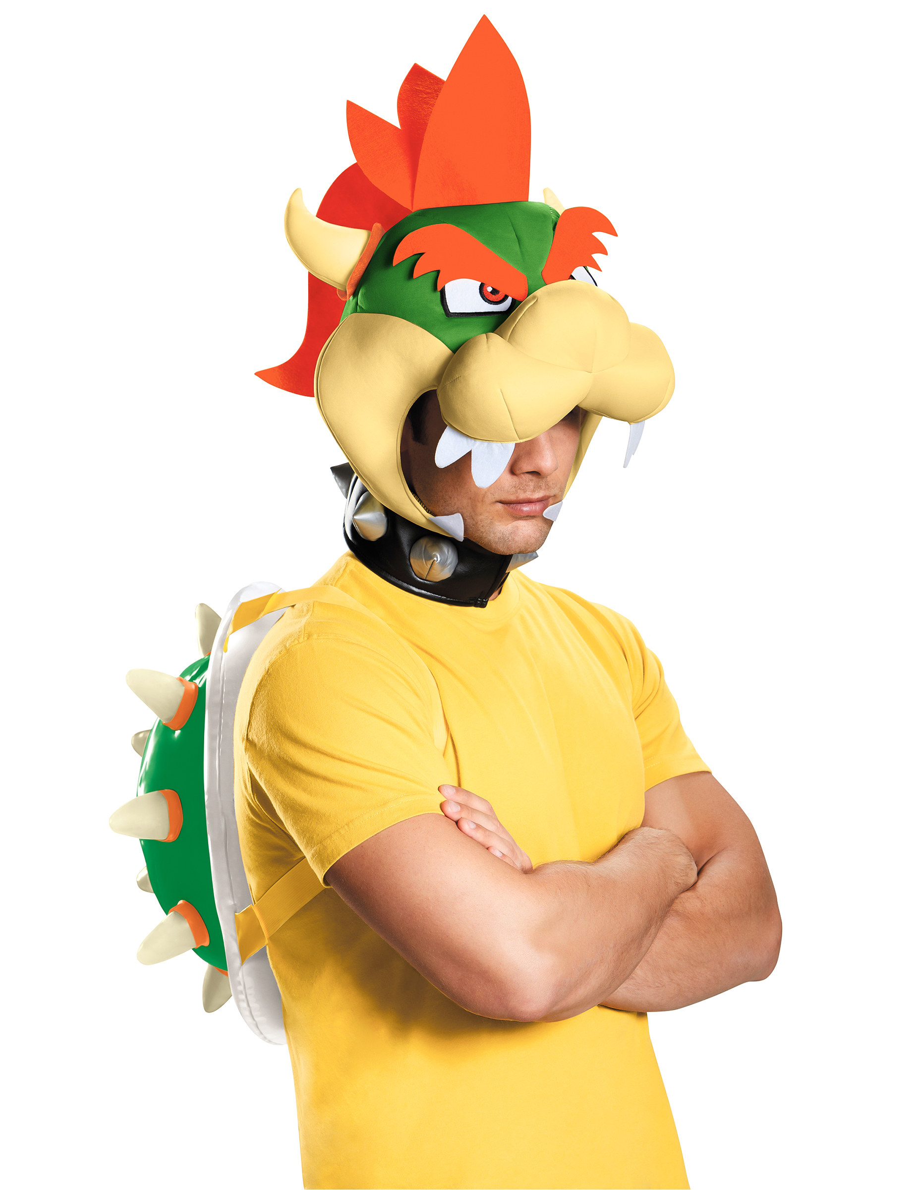 Bowser-Accessoire-Set für Erwachsene Nintendo-Lizenzartikel 2-teilig bunt von KARNEVAL-MEGASTORE