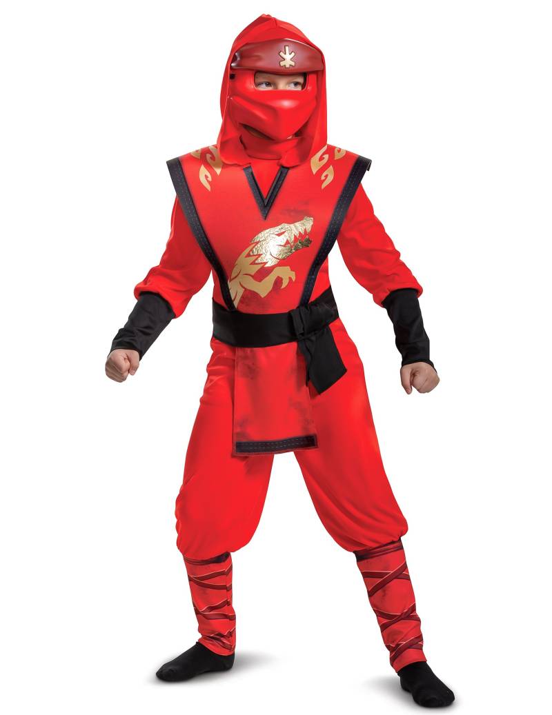 Kai LEGO Ninjago-Legacy-Kostüm für Jungen Faschingskostüm rot-schwarz von KARNEVAL-MEGASTORE