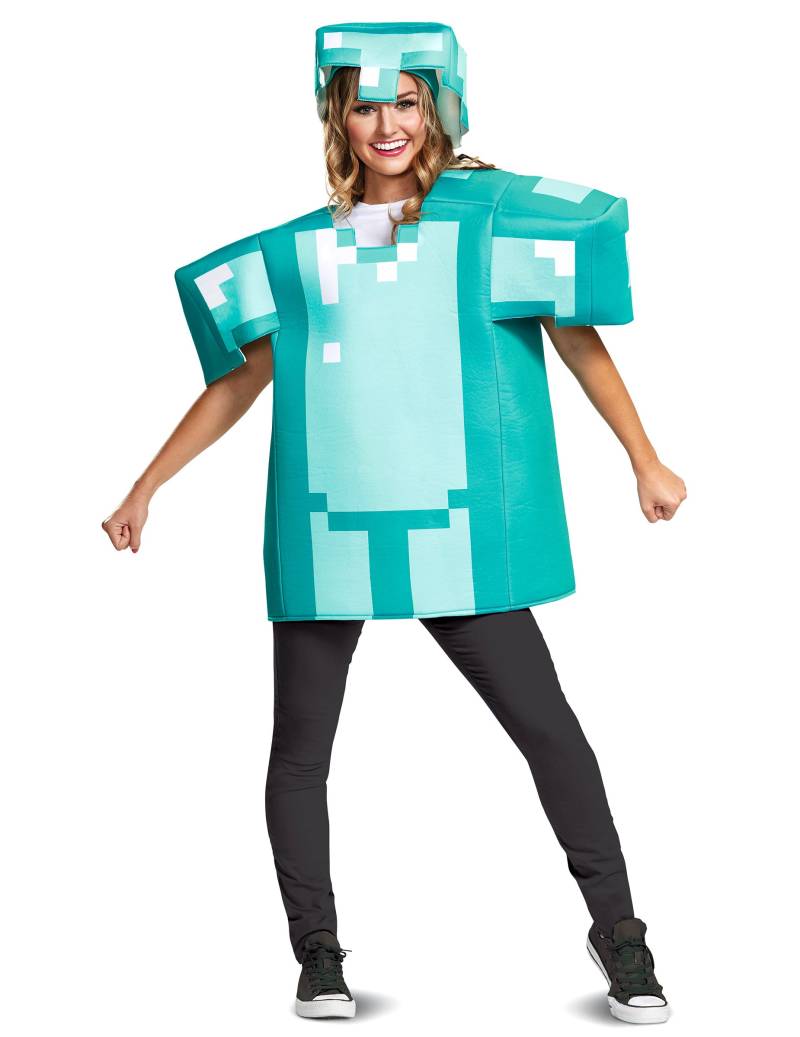 Minecraft-Lizenzkostüm für Erwachsene blau-weiss von KARNEVAL-MEGASTORE