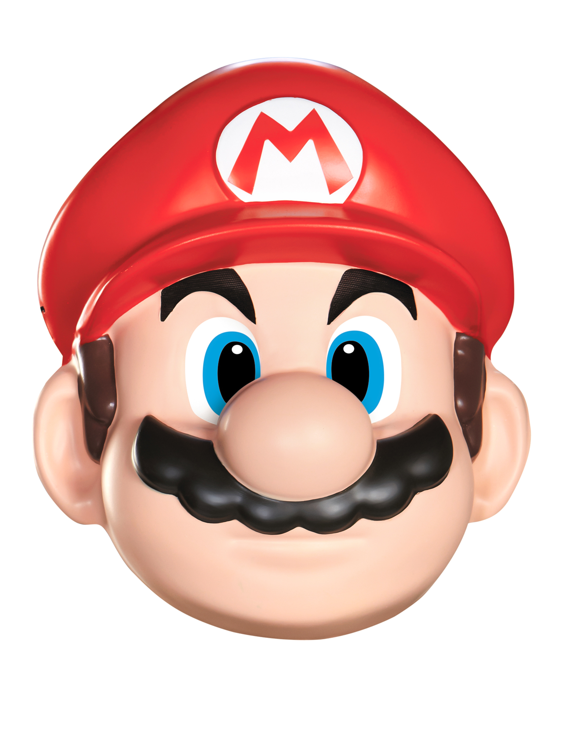 Super Mario Videospiel Maske Lizenzware rot-haut von KARNEVAL-MEGASTORE