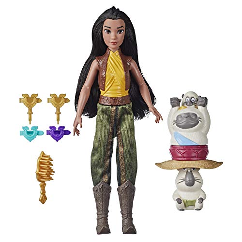 Disney PRINCESSIN Raya und der letzte Drache Haarstyling-Set Modepuppe, Haarstyler, Haarclips, Spielzeug für Kinder ab 5 Jahren, E9469 von Hasbro Disney Prinzessin