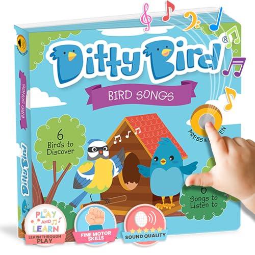Ditty Bird Vogel Edition: Interaktives Soundbuch mit realistischen Vogelklängen. Ideal für Kleinkinder (1-3 Jahre). Robuste, sensorische Bücher für Vogelliebhaber. Kinderlieder-Spielzeug für Babys. von DITTY BIRD
