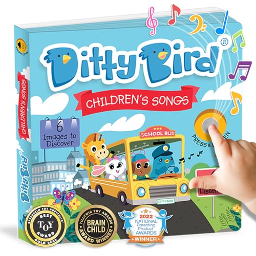 Ditty Bird Children's Songs Soundbuch - Babyspielzeug mit Musik und Sound. 6 Sound-Knöpfen zum Englisch Lernen. Perfekt für bilinguale Kinder ab 1 Jahr. Ditty Bird Children's Songs Soundbuch - Babyspielzeug mit Musik und Sound. 6 Sound-Knöpfen zum Englisch Lernen. Perfekt für bilinguale Kinder ab 1 Jahr. von DITTY BIRD
