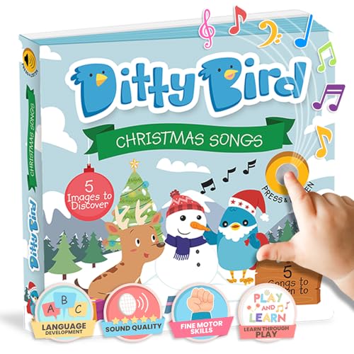 Ditty Bird Christmas Songs - Interaktives liederbuch für Babys. Musikbuch für Kleinkinder. Babyspielzeug mit Weihnachts-Musik zum Englisch Lernen Ditty Bird Christmas Songs - Interaktives liederbuch für Babys. Musikbuch für Kleinkinder. Babyspielzeug mit Weihnachts-Musik zum Englisch Lernen von DITTY BIRD