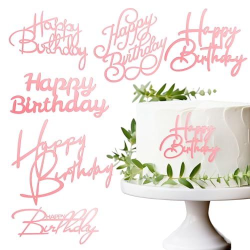 6 Stück Happy Birthday Cake Topper Tortendeko Roségold Kuchenaufsätze Happy Birthday Acryl Happy Birthday Geburtstagstorte Deko für Babyparty Jubiläumsfeier 6 Stück Happy Birthday Cake Topper Tortendeko Roségold Kuchenaufsätze Happy Birthday Acryl Happy Birthday Geburtstagstorte Deko für Babyparty Jubiläumsfeier von DIVINA VITAE