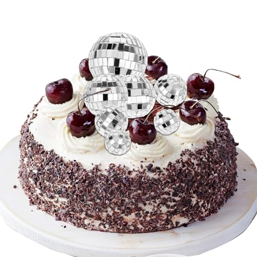 7 Stück Discokugel Kuchenaufsätze 4 Größen Mini Discokugel Kuchen Tortendeko Kugeln 70er Jahre Disco Kugel Kuchenaufsätze Torten Deko für Partygeschenke Kuchen Disco Kugel Partydekorationen von DIVINA VITAE