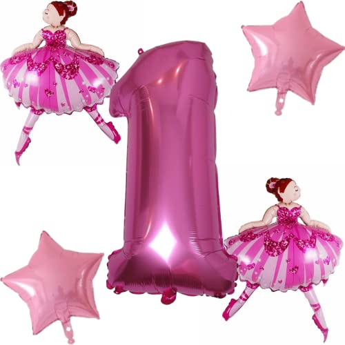 DIWULI Ballerina Geburtstag 1 Jahr - Ballerina Luftballons DIWULI Ballerina Geburtstag 1 Jahr - Ballerina Luftballons von DIWULI