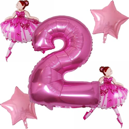 DIWULI Ballerina Geburtstag 2 Jahre - Ballerina Luftballons von DIWULI