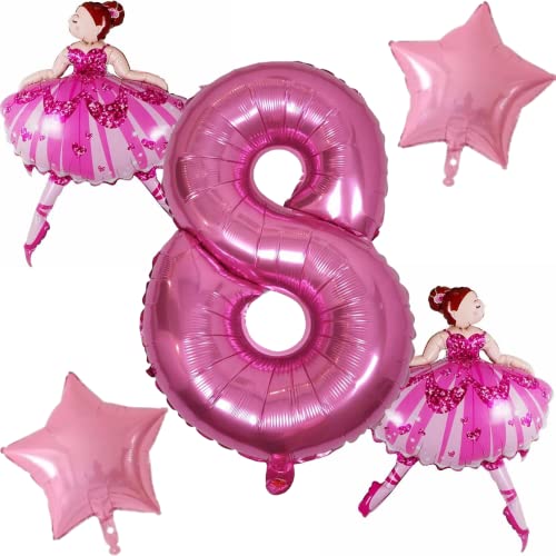 DIWULI Ballerina Geburtstag 8 Jahre - Ballerina Luftballons DIWULI Ballerina Geburtstag 8 Jahre - Ballerina Luftballons von DIWULI