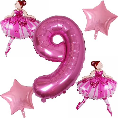 DIWULI Ballerina Geburtstag 9 Jahre - Ballerina Luftballons DIWULI Ballerina Geburtstag 9 Jahre - Ballerina Luftballons von DIWULI