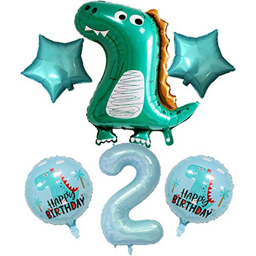 DIWULI Dino Geburtstag Deko 2 Jahre - Luftballon Set von DIWULI