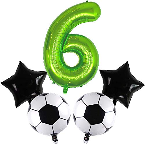 DIWULI Fussball Geburtstag 6 Jahre - Fussball Luftballons DIWULI Fussball Geburtstag 6 Jahre - Fussball Luftballons von DIWULI