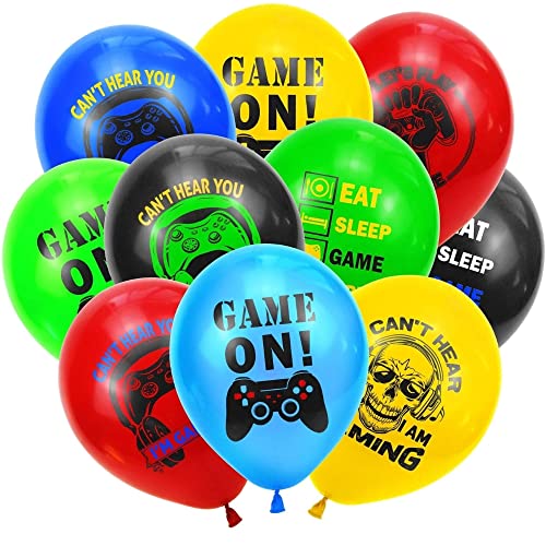 DIWULI Gamer Geburtstagsdeko Luftballons Set - 10 Stück DIWULI Gamer Geburtstagsdeko Luftballons Set - 10 Stück von DIWULI