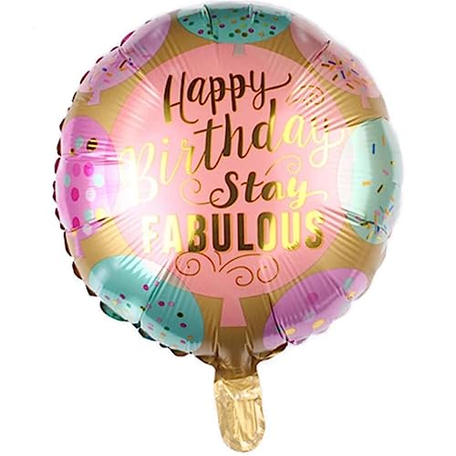 DIWULI Happy Birthday Ballon Bunt - Folienballon Geburtstag von DIWULI