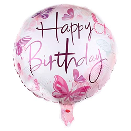 DIWULI Happy Birthday Ballon Rosa - Happy Birthday Luftballon, Folienballon Geburtstag Helium Geburtstagsballon Luftballon Geburtstag Mädchen Kindergeburtstag, Party-Deko Dekoration Geburtstagsdeko von DIWULI
