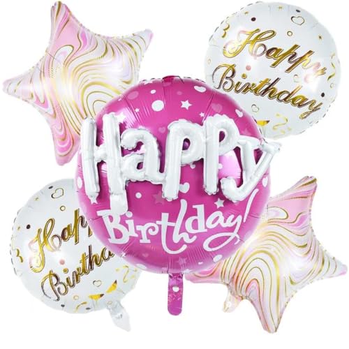 DIWULI Happy Birthday Ballon-Set • Luftballons Geburtstagsdeko Geburtstagsballons Party-Deko • Kinder-Geburtstag Junge Mädchen Dekoration • Folien-Ballons Folien-Luftballons Ballon-Set von DIWULI