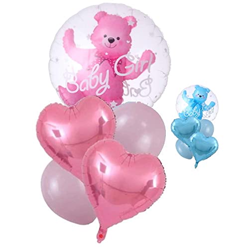 DIWULI Its a Girl Ballon Set - Baby Girl Ballon Deko rosa, Luftballon Baby süß, Baby Luftballons, Luftballon Mädchen Luftballons Babyparty Dekoration Kindergeburtstag Geburt Folienballon Herzballon von DIWULI