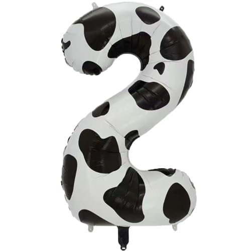 DIWULI Kuh Luftballon Zahl 2 XXL - Geburtstagsdeko 2 Jahre DIWULI Kuh Luftballon Zahl 2 XXL - Geburtstagsdeko 2 Jahre von DIWULI