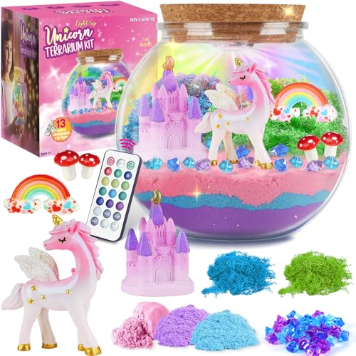 Einhorn-Geschenke für Mädchen – Einhorn Terrarium Set für Kinder – Geburtstagsgeschenk für Mädchen Alter 4, 5, 6, 7, 8–12 Jahren – DIY-Unicorn-Spielzeug für Mädchen –Ostern Bastelset für Kinder Einhorn-Geschenke für Mädchen – Einhorn Terrarium Set für Kinder – Geburtstagsgeschenk für Mädchen Alter 4, 5, 6, 7, 8–12 Jahren – DIY-Unicorn-Spielzeug für Mädchen –Ostern Bastelset für Kinder von DIY-LAOESE