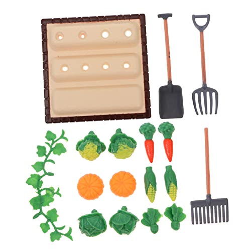 DIYEAH 1 Satz Farm-Tool-Modell Mini-rechen Kleines Gemüsefeld Landschaftsmodell Miniatur-kleingartengemüse Szenenmodell Kleines Landwirtschaftliches Werkzeugmodell Plastik Colorful von DIYEAH