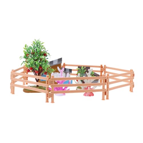 DIYEAH 1 Satz Farmmodell-Ornamente Pädagogisches Spielzeug Für Kinder Bauernhof Spielzeug Mikrolandschaftshaus Fechtzubehör Spielset Mini-bäume-Modell Miniatur- Kinder Spielset PVC von DIYEAH