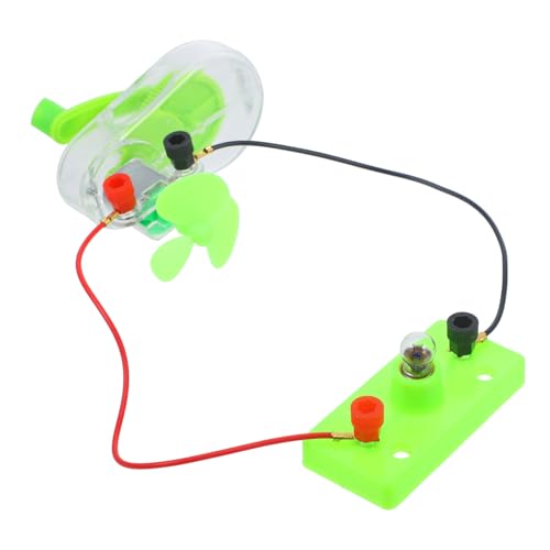 DIYEAH 1 Satz Handgenerator Generator Experimentell Stromgenerator Kurbel Pädagogisches Spielzeug Pädagogisch-wissenschaftliches Spielzeug Handkurbelgenerator Motor Light Green Eisen von DIYEAH