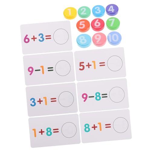 DIYEAH 1 Satz Mathe-Lehrmittel für kleine Lernspielzeug für Mathematik Mathe Lernspielzeug für Mathe-Lernmaterial Mathe-Fertigkeitskarten Arithmetische Lernkarten Papier von DIYEAH