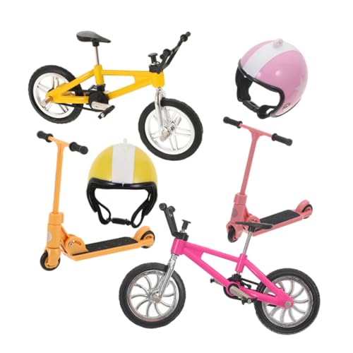 DIYEAH 1 Satz Miniaturmodell Fingerscooter Mini-fingerbikes Mini-puppenhauszubehör Mini-Fahrrad-Spielzeug Mini-Mountainbike-Spielzeug Spielzeugfahrrad Für Kinder Plastik 6st von DIYEAH