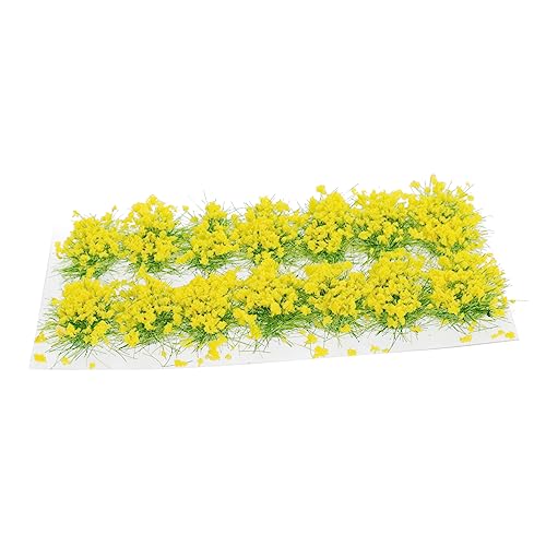 DIYEAH 1 Schachtel Grasschuppen Gefälschte Pflanzen Tisch Kunstblumen Fälschung Faux Blumen Masse Im Freien Künstliche Blumen Miniatur Sachen Anlage Yellow Kunststoffharz von DIYEAH